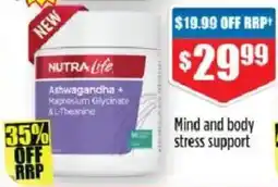 Chemist Warehouse Nutra-Life Ashwagandha + Magnesium Glycinate & L-Theanine offer