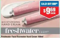 Chemist Warehouse Freshwater Farm Rosewater Hand Cream offer