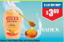Chemist Warehouse Bathox Hand Wash Milk and Honey offer
