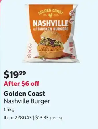 Golden Coast Nashville Burger