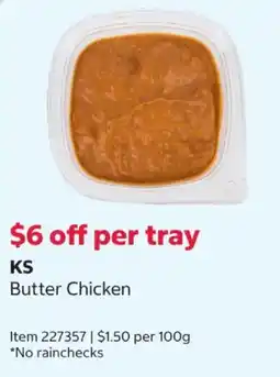 Costco KS Butter Chicken offer