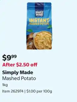 Costco Simply Made Mashed Potato offer