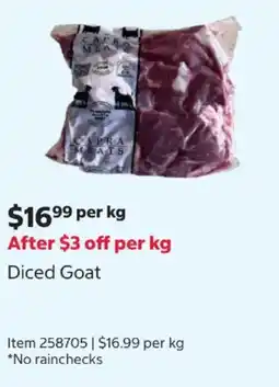 Costco Capra Meats Diced Goat offer