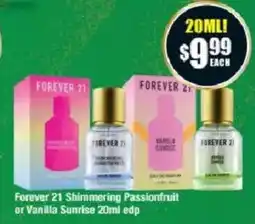 Chemist Warehouse Forever 21 Shimmering Passionfruit or Vanilla Sunrise 20ml edp offer