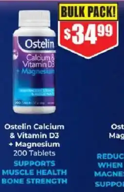Chemist Warehouse Ostelin Calcium & Vitamin D3 + Magnesium offer
