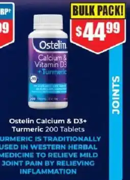 Chemist Warehouse Ostelin Calcium & D3+ Turmeric offer