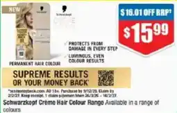Chemist Warehouse Schwarzkopf Crème Hair Colour offer