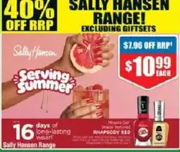 Chemist Warehouse Sally Hansen Miracle Gel Shade featured RHAPSODY RED offer