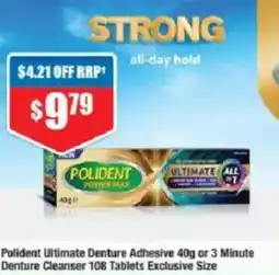 Chemist Warehouse Polident Ultimate Denture Adhesive offer