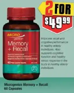 Chemist Warehouse Microgenics Memory + Recall offer