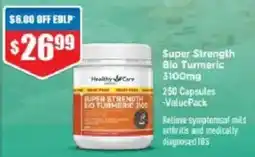 Chemist Warehouse Healthy Care Super Strength Bio Turmeric offer