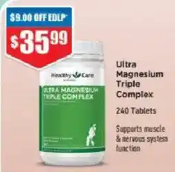 Chemist Warehouse Healthy Care Ultra Magnesium Triple Complex offer