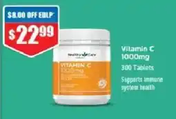 Chemist Warehouse Healthy Care Vitamin C offer