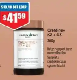 Chemist Warehouse Healthy Care Creatine + K2 + D3 offer