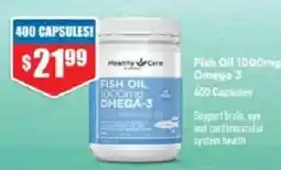 Chemist Warehouse Healthy Care Fish Oil 1000mg Omega-3 offer