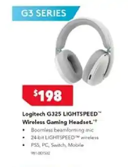 Harvey Norman Logitech G325 LIGHTSPEED Wireless Gaming Headset offer