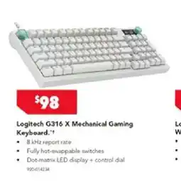 Harvey Norman Logitech G316 X Mechanical Gaming Keyboard offer