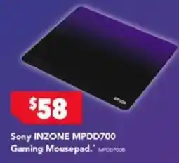 Harvey Norman Sony INZONE MPDD700 Gaming Mousepad offer