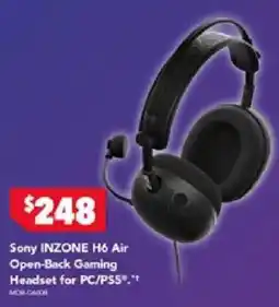 Harvey Norman Sony INZONE H6 Air Open-Back Gaming Headset for PC/PS5 offer