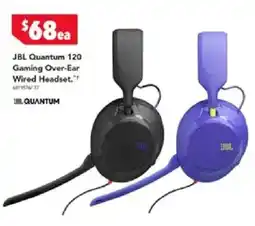 Harvey Norman JBL Quantum 120 Gaming Over-Ear Wired Headset offer