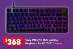 Harvey Norman Sony INZONE H75 Gaming Keyboard for PC/PS5 offer