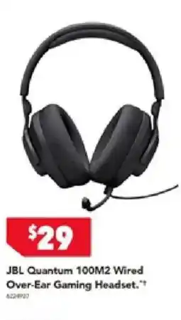 Harvey Norman JBL Quantum 100M2 Wired Over-Ear Gaming Headset offer