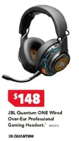 Harvey Norman JBL Quantum ONE Wired Over-Ear Professional Gaming Headset offer