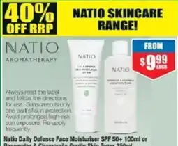 Chemist Warehouse Natio Daily Defence Face Moisturiser or Natio Chamomile Gentle Skin Toner offer