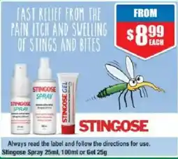 Chemist Warehouse Stingose Spray or Gel offer