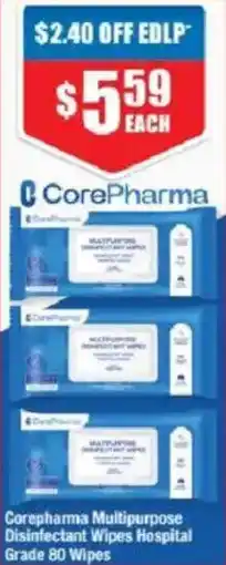 Chemist Warehouse Corepharma Multipurpose Disinfectant Wipes Hospital Grade offer