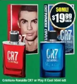 Chemist Warehouse Cristiano Ronaldo CR7 or Play It Cool 50ml edt offer