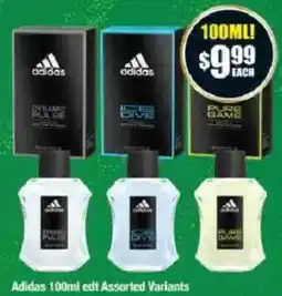 Chemist Warehouse Adidas 100ml edt Assorted Variants offer