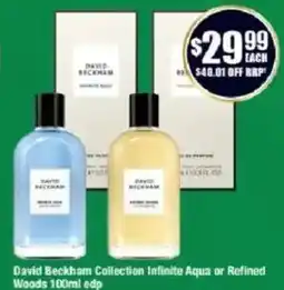 Chemist Warehouse David Beckham Collection Infinite Aqua or Refined Woods 100ml edp offer