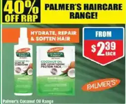 Chemist Warehouse Palmer's Coconut Oil Range offer