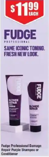 Chemist Warehouse Fudge Professional Damage Repair Purple Shampoo or Conditioner offer