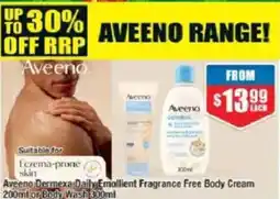 Chemist Warehouse Aveeno Dermexa Daily Emollient Fragrance Free Body Cream offer
