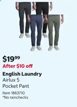 Costco English Laundry Airlux 5 Pocket Pant offer