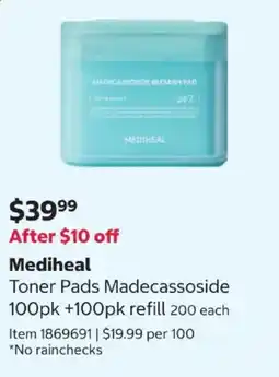 Costco Mediheal Toner Pads Madecassoside offer