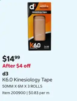 Costco d3 K6.0 Kinesiology Tape offer