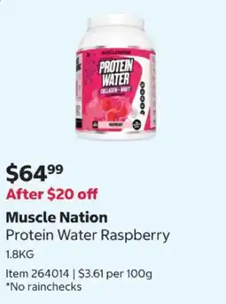 Costco Muscle Nation Protein Water Raspberry offer