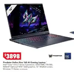 Harvey Norman Predator Helios Neo 16S AI Gaming Laptop offer