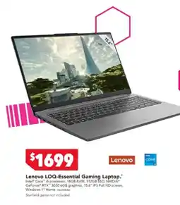 Harvey Norman Lenovo LOQ-Essential Gaming Laptop offer