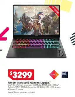 Harvey Norman OMEN Transcend Gaming Laptop offer