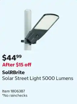 Costco SolRBrite Solar Street Light 5000 Lumens offer