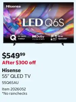 Costco Hisense 55" QLED TV offer