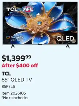 Costco TCL 85" QLED TV offer