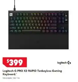 Harvey Norman Logitech G PRO X2 RAPID Tenkeyless Gaming Keyboard offer