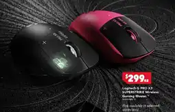 Harvey Norman Logitech G PRO X3 SUPERSTRIKE Wireless Gaming Mouse offer