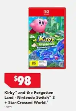 Harvey Norman Kirby and the Forgotten Land - Nintendo Switch 2 + Star-Crossed World offer