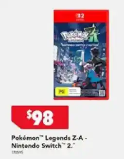 Harvey Norman Pokemon Legends Z-A - Nintendo Switch offer